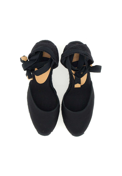 Shop Castaã±er Carina Wedges In Black