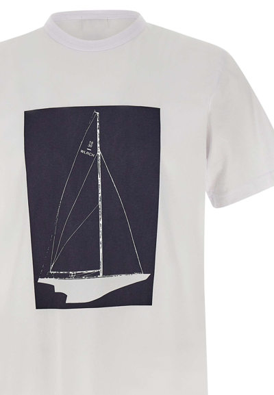 Shop Woolrich Boat Cotton T-shirt In White