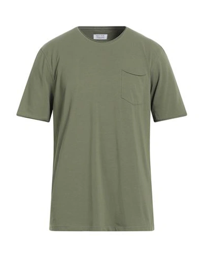 Shop Heritage Man T-shirt Military Green Size 44 Cotton, Elastane