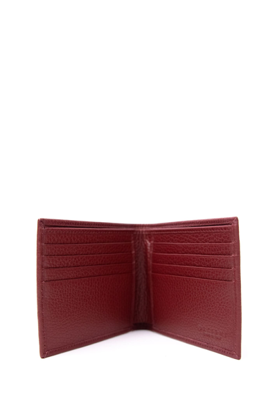 Shop Orciani Leather Wallet In Bordeau