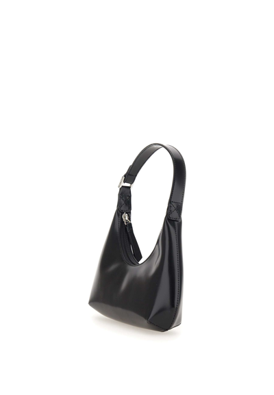 Shop By Far Baby Amber Leather Bag In Black
