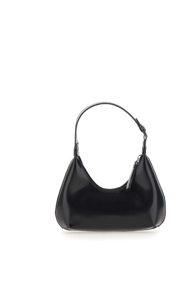 Shop By Far Baby Amber Leather Bag In Black