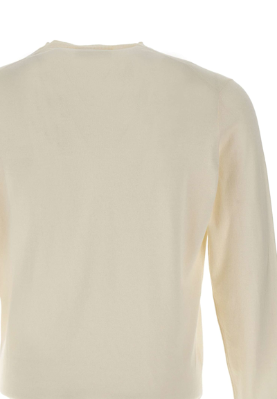 Shop Filippo De Laurentiis Superlight Cotton Sweater In White