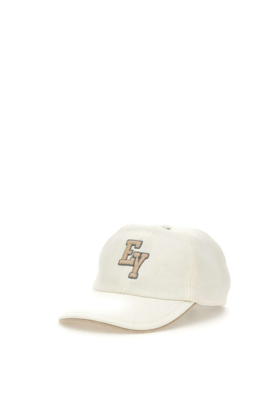Shop Eleventy Linen, Wool And Silk Baseball Hat In White