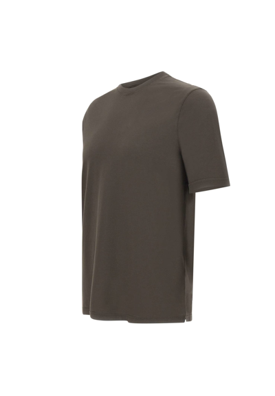 Shop Filippo De Laurentiis Cotton Crepe T-shirt In Brown