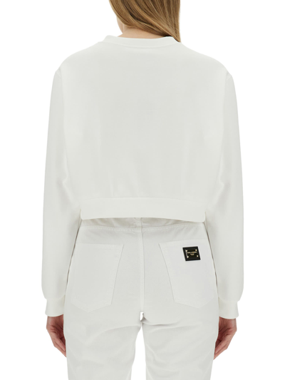 Shop Dolce & Gabbana Sweatshirt With Logo In Bianco