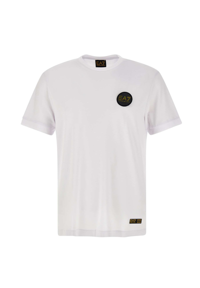 Shop Ea7 Viscose T-shirt In White