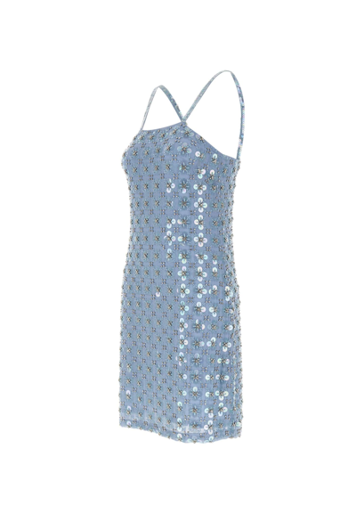 Shop P.a.r.o.s.h Ginny Dress In Light Blue