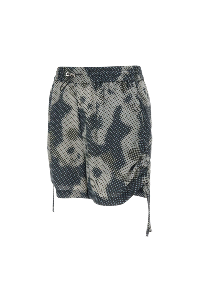Shop Iceberg Silk Blend Shorts In Grey