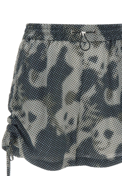 Shop Iceberg Silk Blend Shorts In Grey