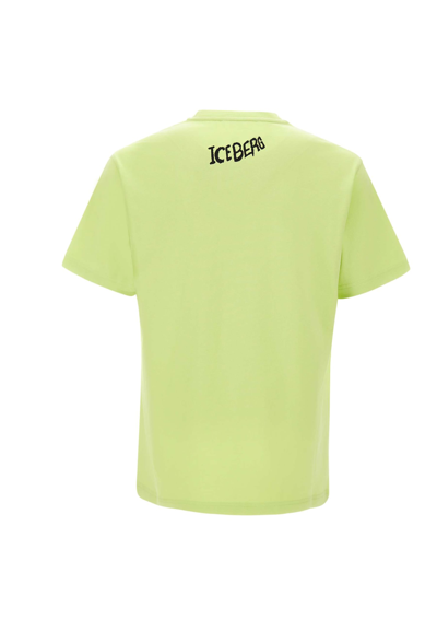 Shop Iceberg Cotton T-shirt In Yellow