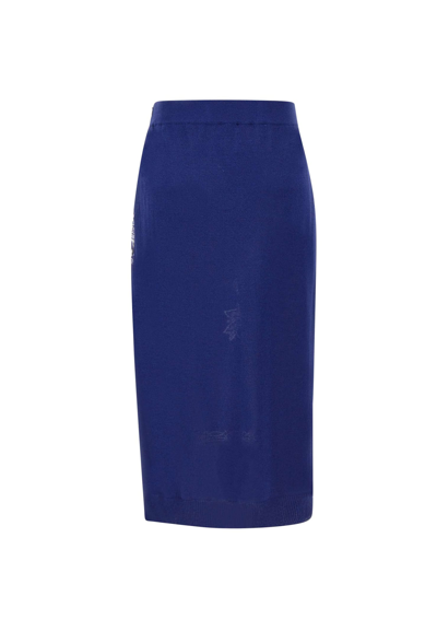 Shop Etro Skirt In Blue