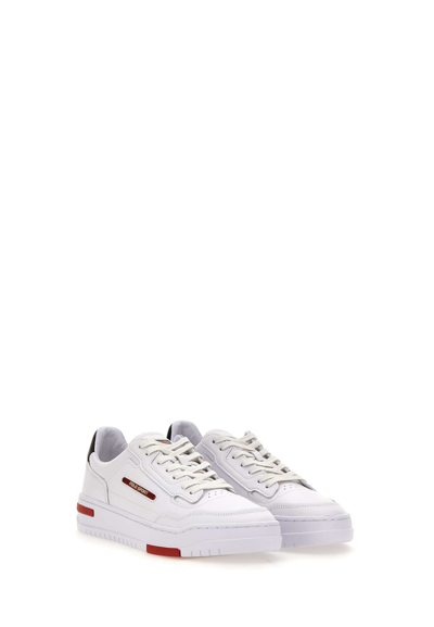 Shop Polo Ralph Lauren Leather Sneakers In White