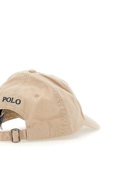 Shop Polo Ralph Lauren Core Replen Cotton Baseball Hat In Beige