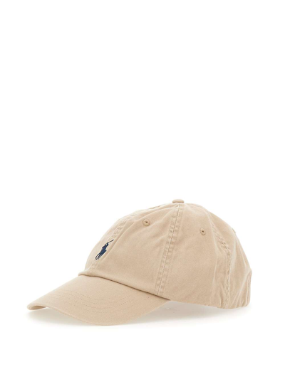 Shop Polo Ralph Lauren Core Replen Cotton Baseball Hat In Beige