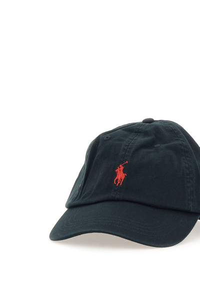 Shop Polo Ralph Lauren Core Replen Cotton Baseball Hat In Black