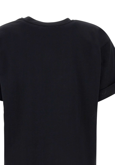 Shop Elisabetta Franchi Cotton T-shirt In Black