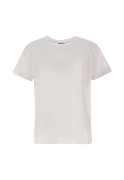 Shop Woolrich Logo Cotton T-shirt In White