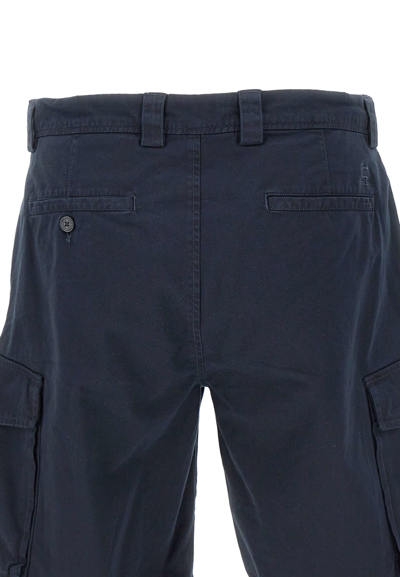 Shop Woolrich Cargo Cotton Shorts In Blue