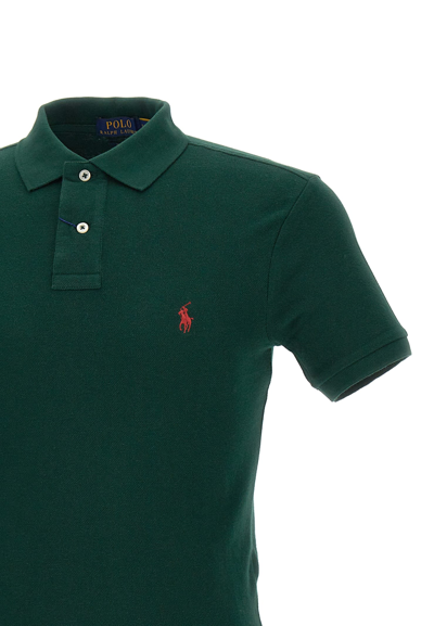 Shop Polo Ralph Lauren Cotton Polo Shirt In Green