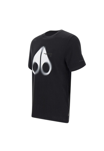 Shop Moose Knuckles Maurice Cotton T-shirt In Black