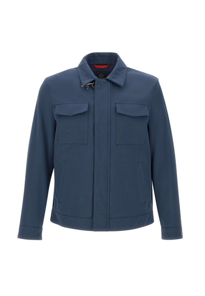 Shop Fay Truck Jacket In Blue