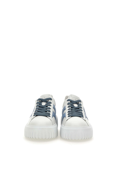 Shop Hogan Sneakers H-stripes In White/light Blue