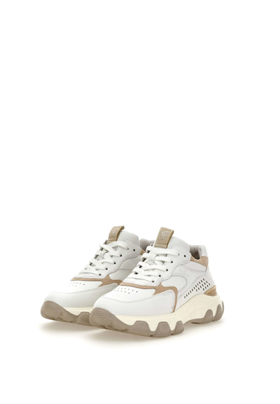 Shop Hogan Hyperactive Sneakers In White/ Beige