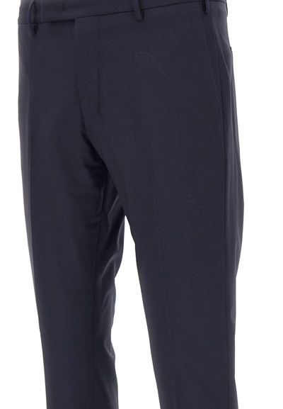 Shop Pt01 Dieci Fresh Wool Trousers In Blue