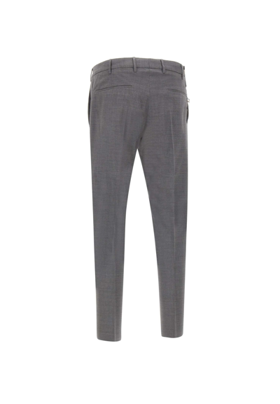Shop Pt01 Dieci Fresh Wool Trousers In Grey