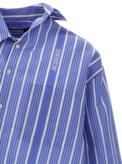 Shop Jacquemus Cuadro Shirt In Light Blue