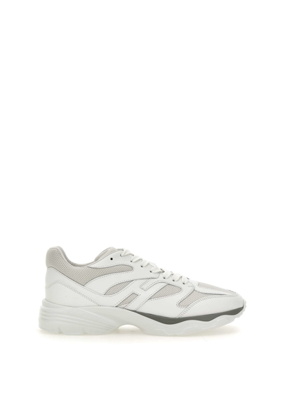 Shop Hogan H665 Leather Sneakers In White