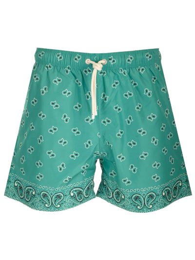 Shop Palm Angels Swim Shorts In Green