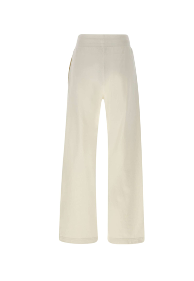 Shop Woolrich Cotton Fleece Wide Leg Jogger In White