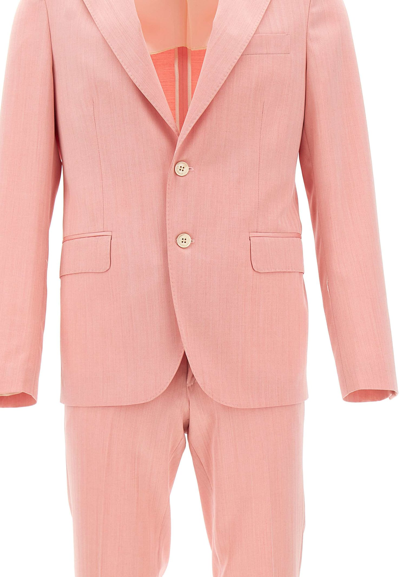 Shop Brian Dales Cool Wool Two-piece Suit In Pink