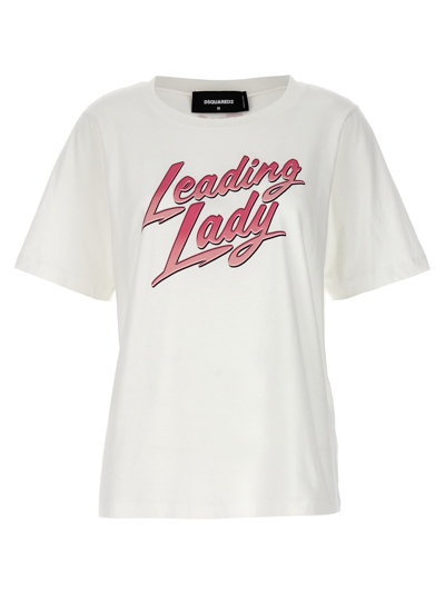 Shop Dsquared2 Leading Lady T-shirt In White