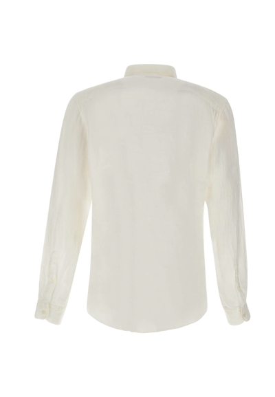 Shop Fay Linen Shirt In White