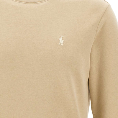Shop Polo Ralph Lauren Classics Cotton Sweatshirt In Beige