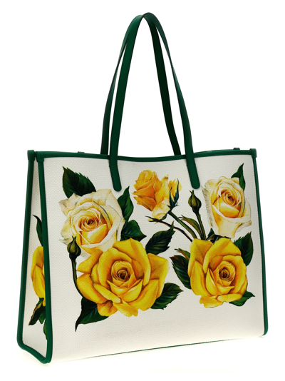 Shop Dolce & Gabbana Rose Gialle Large Shopping Bag In Multicolor
