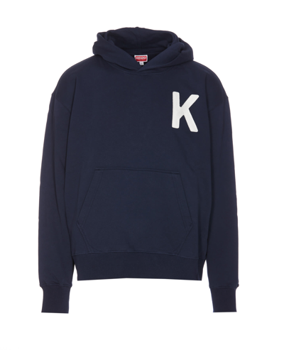 Shop Kenzo Lucky Tiger Hoodie In Blue