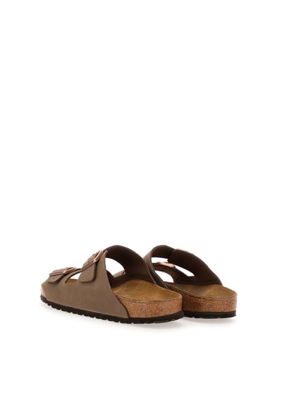 Shop Birkenstock Arizona Bs Leather Sandals In Brown