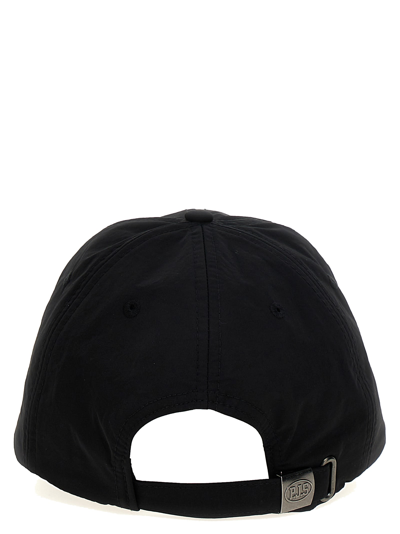 Shop Parajumpers Logo Patch Baseball Cap In Black