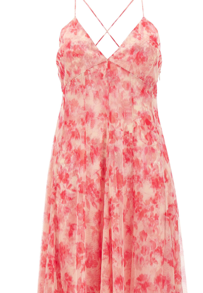 Shop Philosophy Di Lorenzo Serafini Tulle Dress In Pink/white
