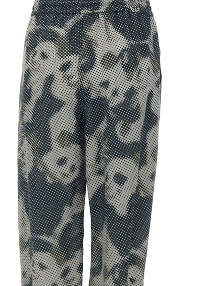 Shop Iceberg Viscose And Silk Trousers In Grey