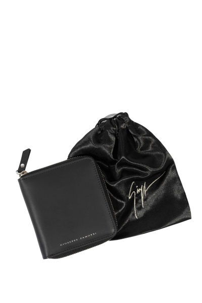Shop Giuseppe Zanotti Leather Wallet In Black