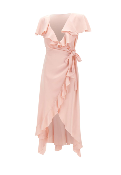 Shop Philosophy Di Lorenzo Serafini Satin Dress In Pink