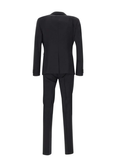 Shop Corneliani Fresh Wool Three-piece Suit In Black