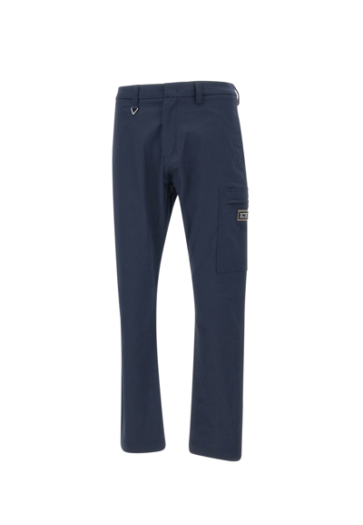 Shop Iceberg Cotton Trousers In Blue
