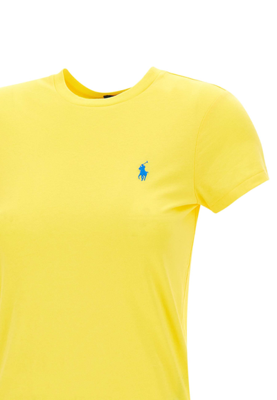 Shop Polo Ralph Lauren Cotton T-shirt In Yellow