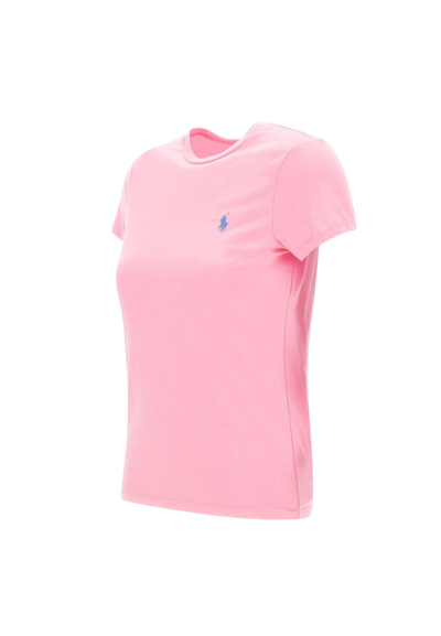 Shop Polo Ralph Lauren Cotton T-shirt In Pink